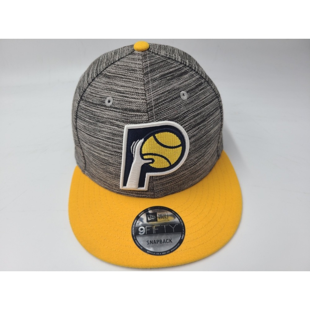 Indiana Pacers New Era 9Fifty Hardwood Classics Snapback Hat Cap NBA Gray Yellow